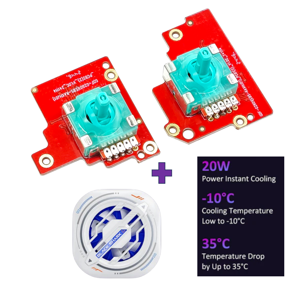 TMR Hall Effect Joystick for ROG Ally X, Tighter Version, with Calibration Tutorial, 1 Pair