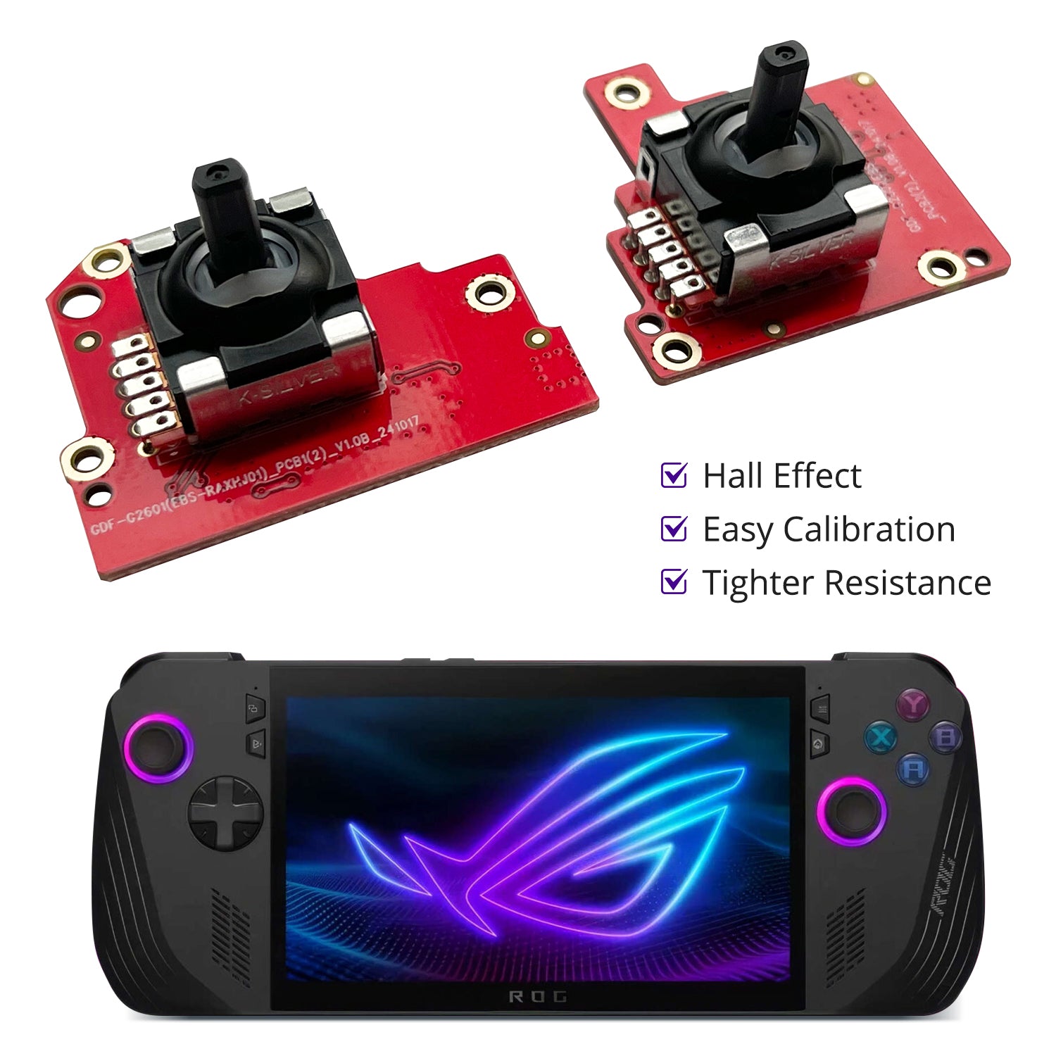 [Ship in Early December] TMR Hall Effect Joystick for ROG Ally X, Tighter Version, with Calibration Tutorial, 1 Pair