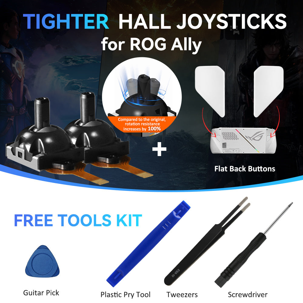 1 Pair Hall Joystick for ROG Ally/ ROG Ally X, with Free Tools Kit [Does Not Compromise the Eligibility for ROG ALLY's 1-year Warranty Service]