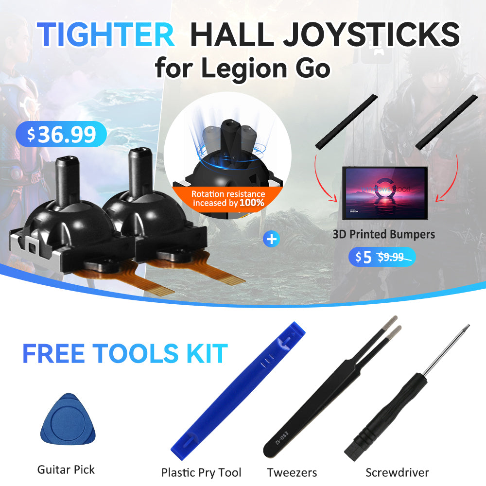 Tighter Hall Joystick for Legion Go with Free Tools Kit, For FPS Games