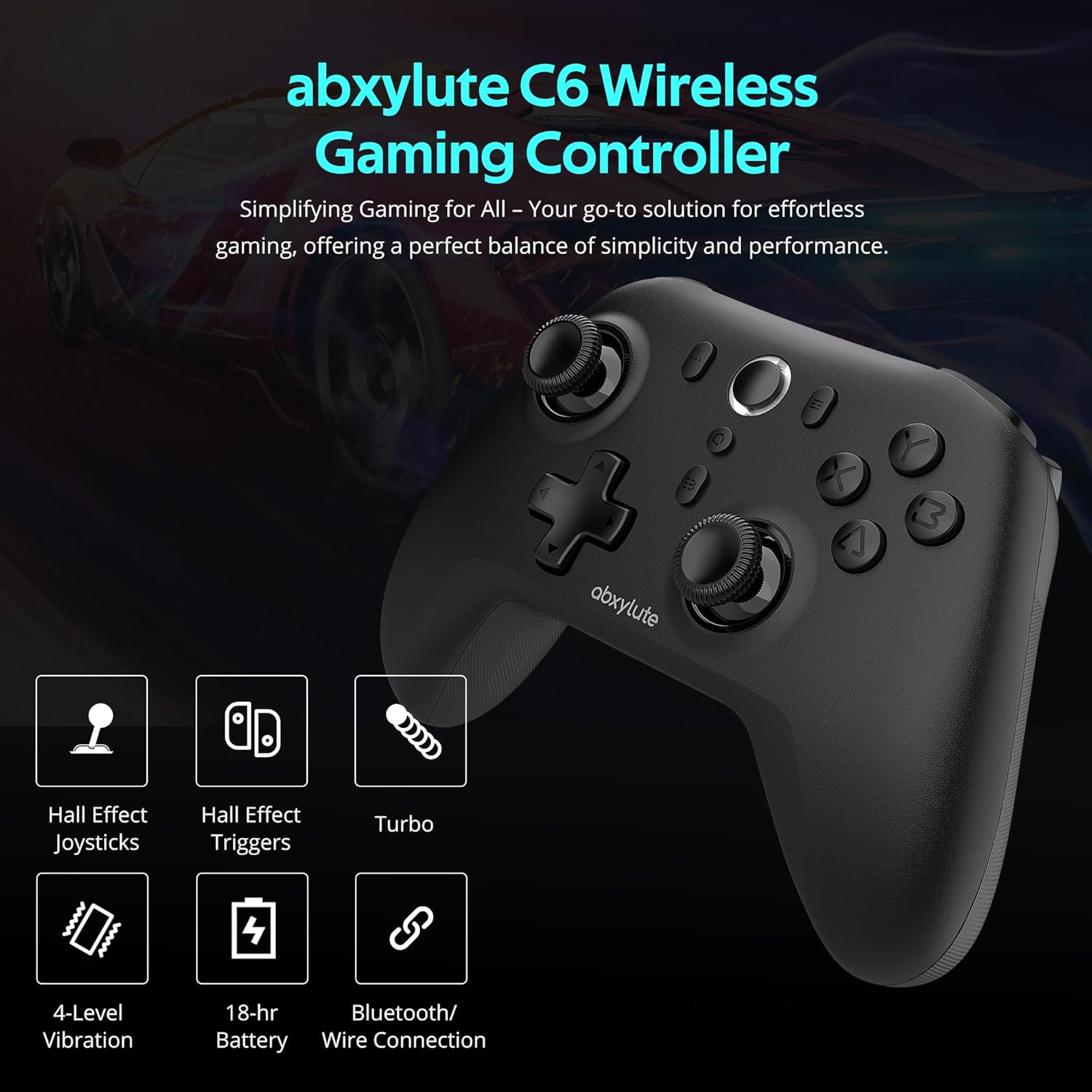 [🔥New Arrival🔥] abxylute C6 Wireless PC Controller, Bluetooth, Hall Trigger & Joystick