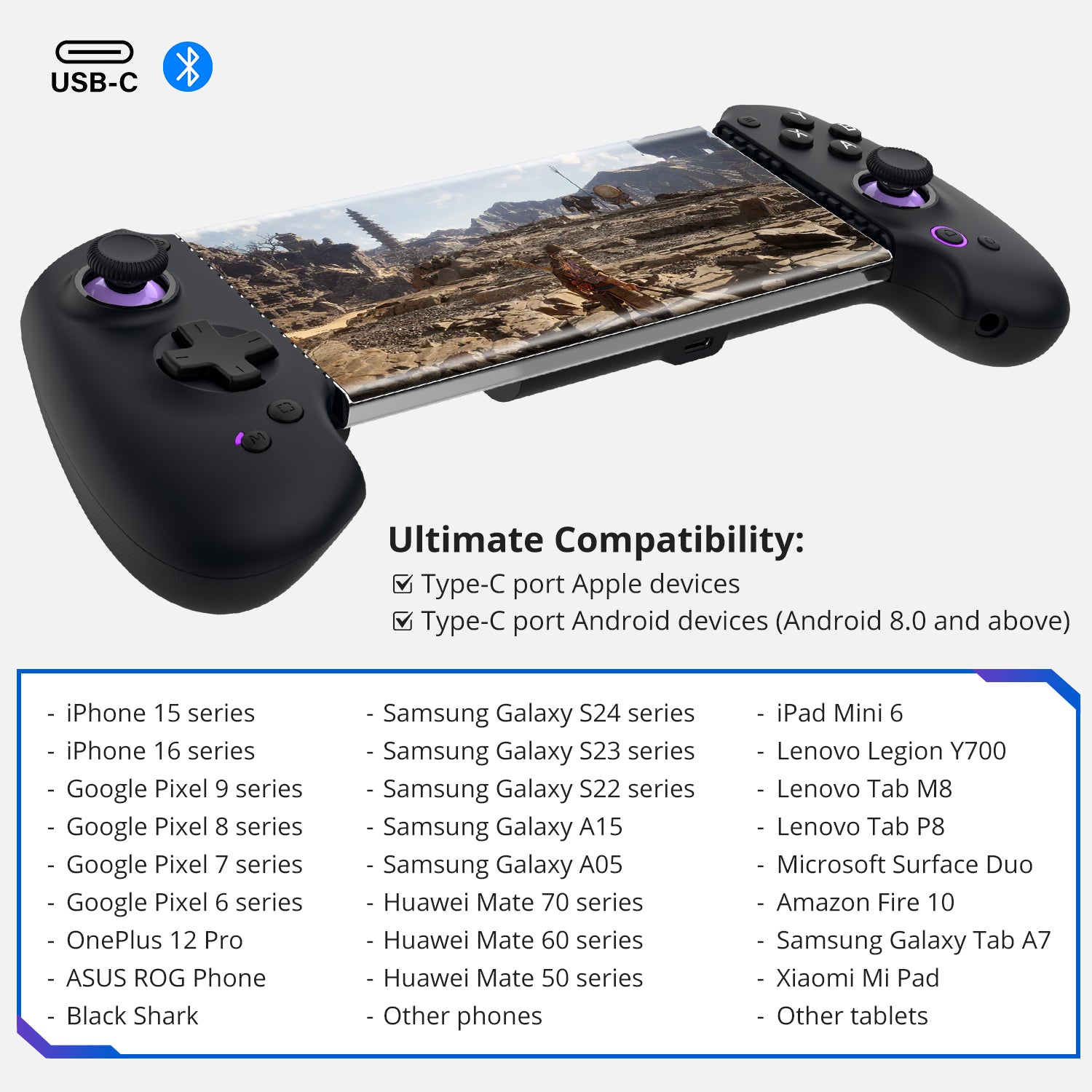 [Pre-Sale, Ship in 2 Weeks] abxylute Premium Mobile Controller, Type-C, Console-Quality, for iPhone and Android Phone