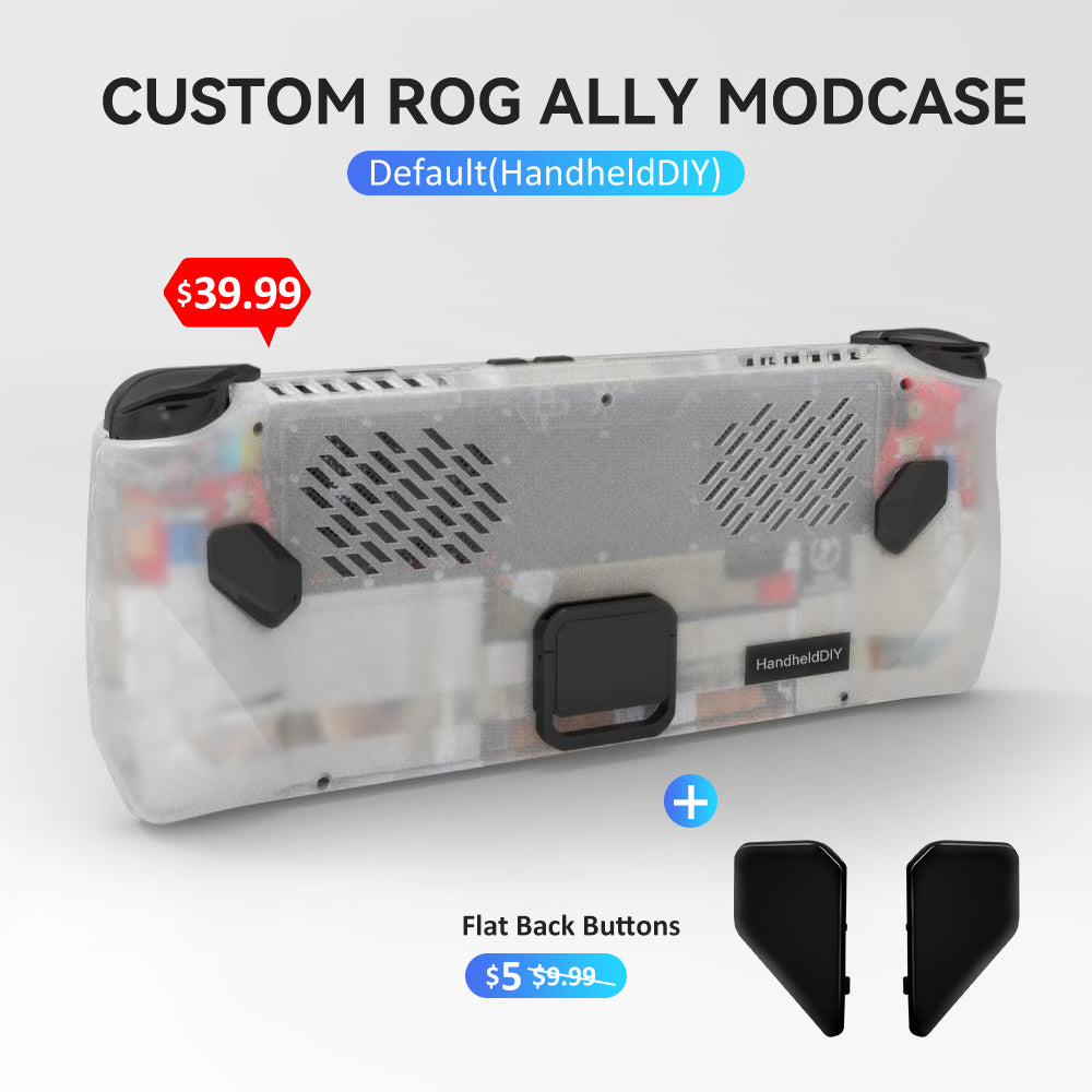 [🔥Hot Sale🔥] Custom ROG Ally Modcase, Lower the Temperature Over 10%, Aluminum Alloy Kickstand and Nameplate, Cyberpunk Engraving Service