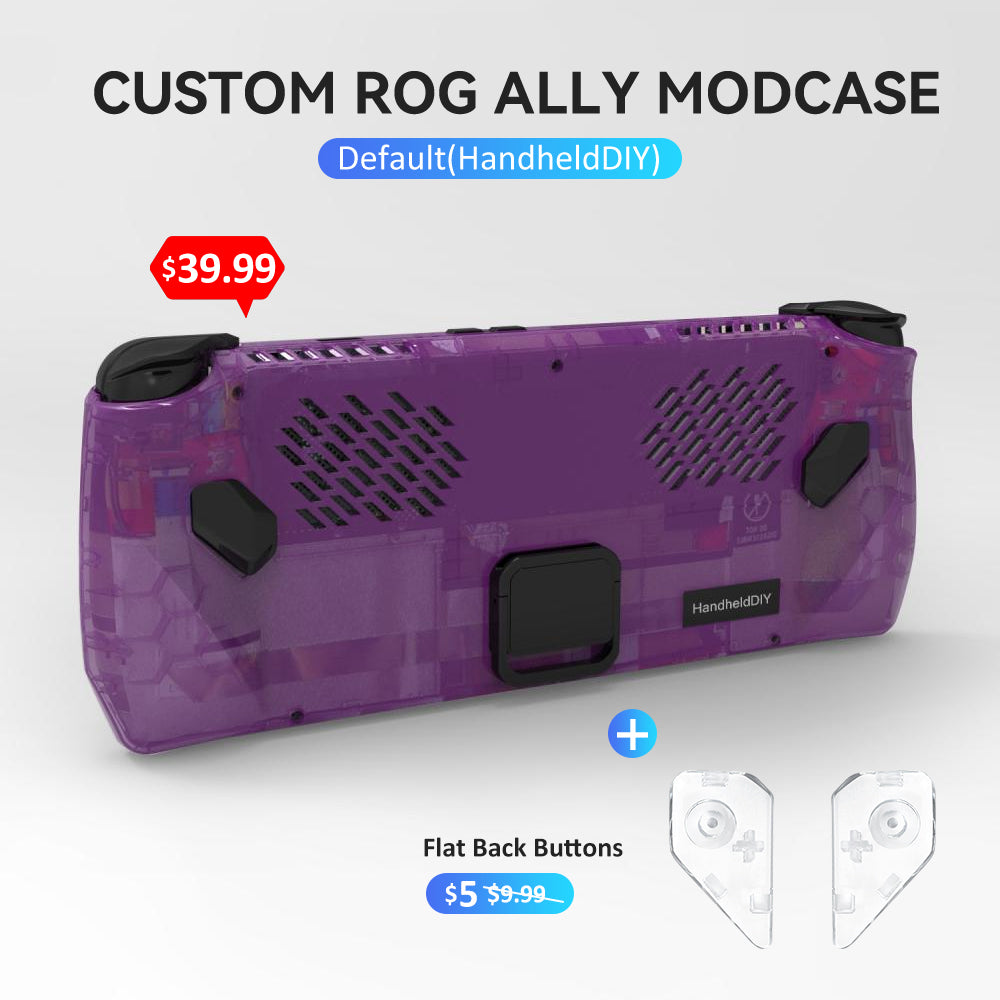 [🔥Hot Sale🔥] Custom ROG Ally Modcase, Lower the Temperature Over 10%, Aluminum Alloy Kickstand and Nameplate, Cyberpunk Engraving Service