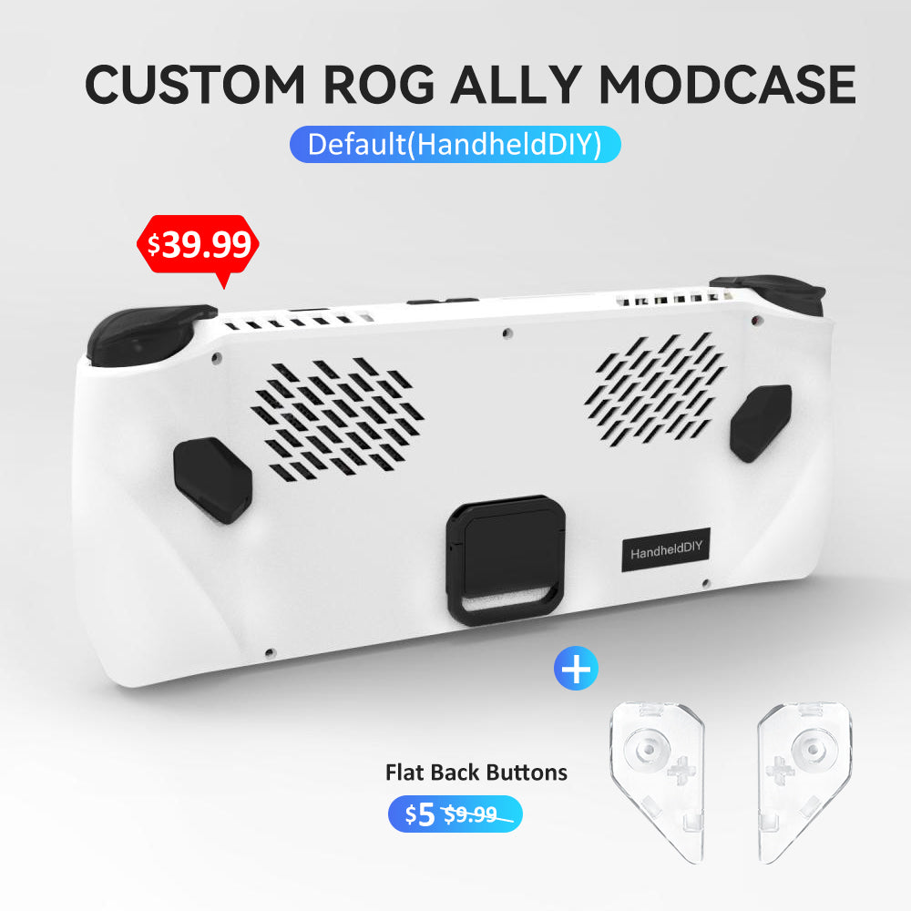 [🔥Hot Sale🔥] Custom ROG Ally Modcase, Lower the Temperature Over 10%, Aluminum Alloy Kickstand and Nameplate, Cyberpunk Engraving Service