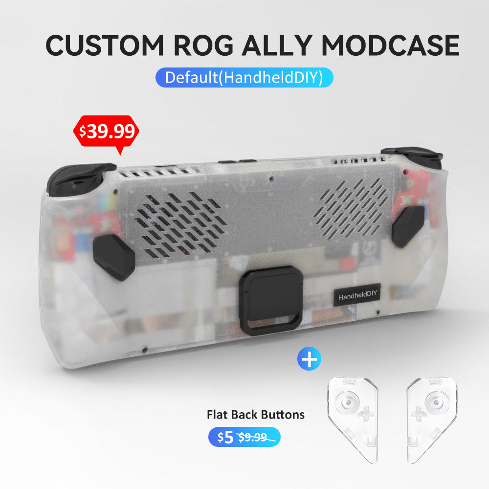 [🔥Hot Sale🔥] Custom ROG Ally Modcase, Lower the Temperature Over 10%, Aluminum Alloy Kickstand and Nameplate, Cyberpunk Engraving Service