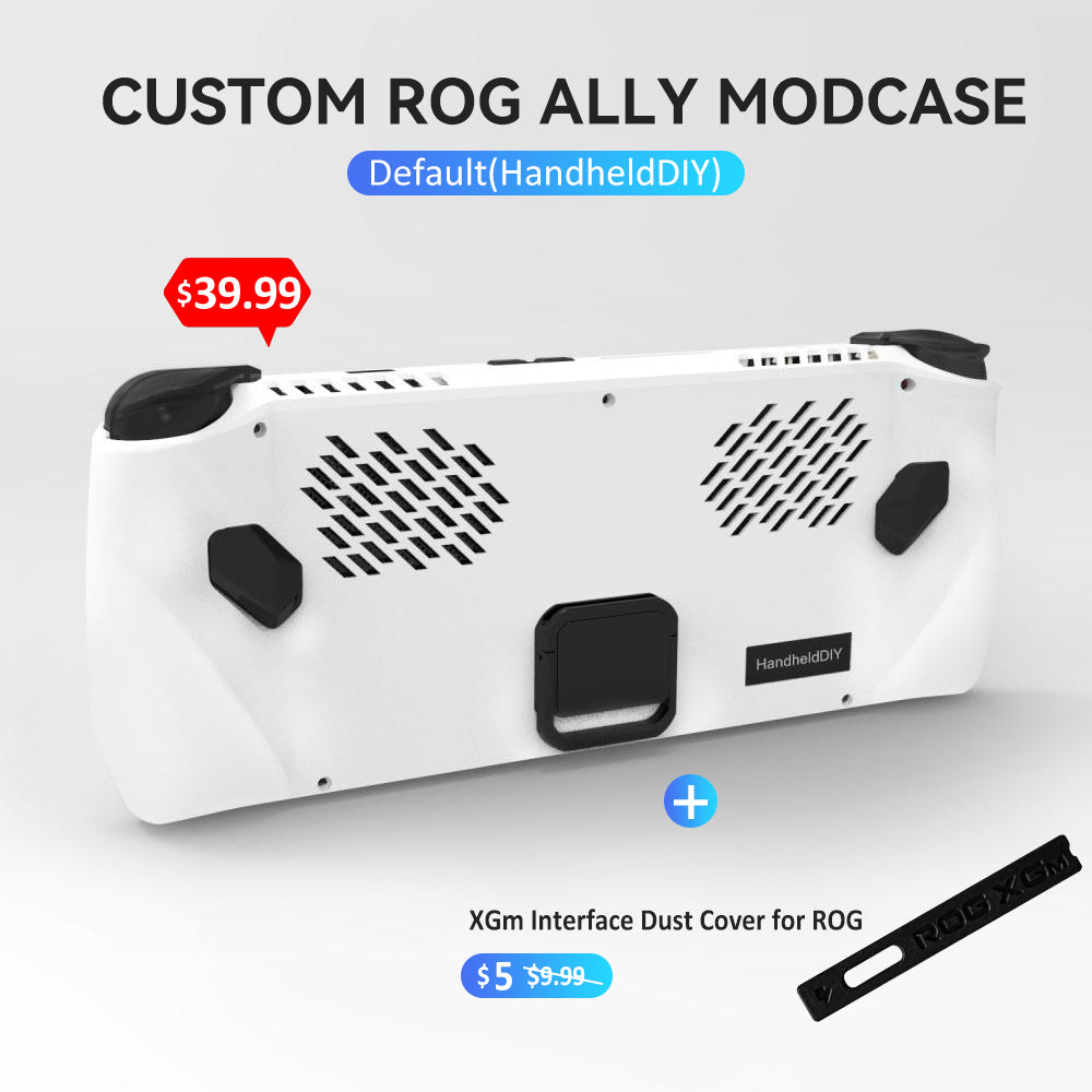 [🔥Hot Sale🔥] Custom ROG Ally Modcase, Lower the Temperature Over 10%, Aluminum Alloy Kickstand and Nameplate, Cyberpunk Engraving Service