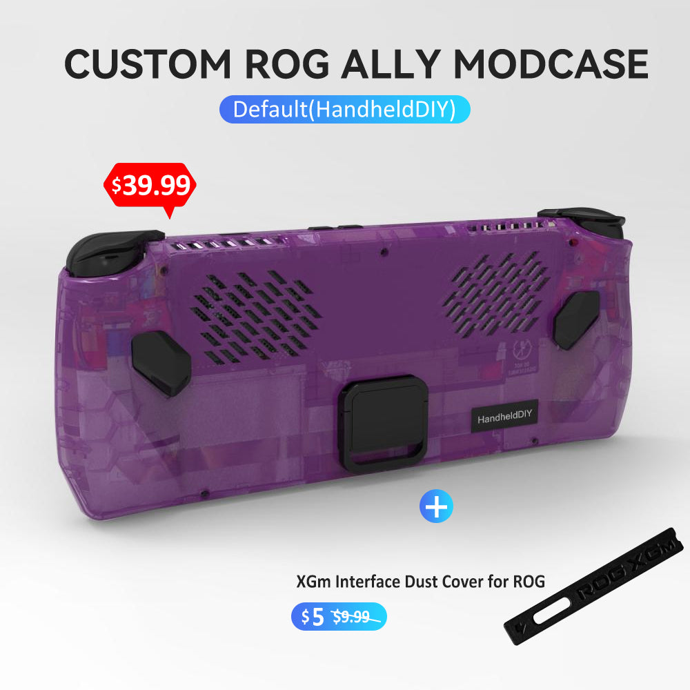 [🔥Hot Sale🔥] Custom ROG Ally Modcase, Lower the Temperature Over 10%, Aluminum Alloy Kickstand and Nameplate, Cyberpunk Engraving Service