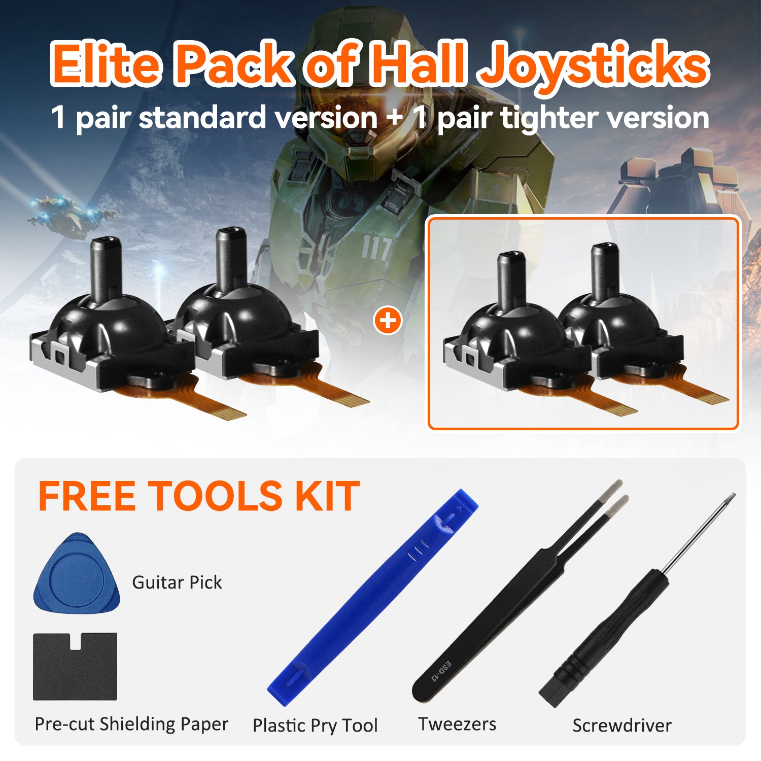 1 Pair Hall Joystick for ROG Ally/ ROG Ally X, with Free Tools Kit [Does Not Compromise the Eligibility for ROG ALLY's 1-year Warranty Service]