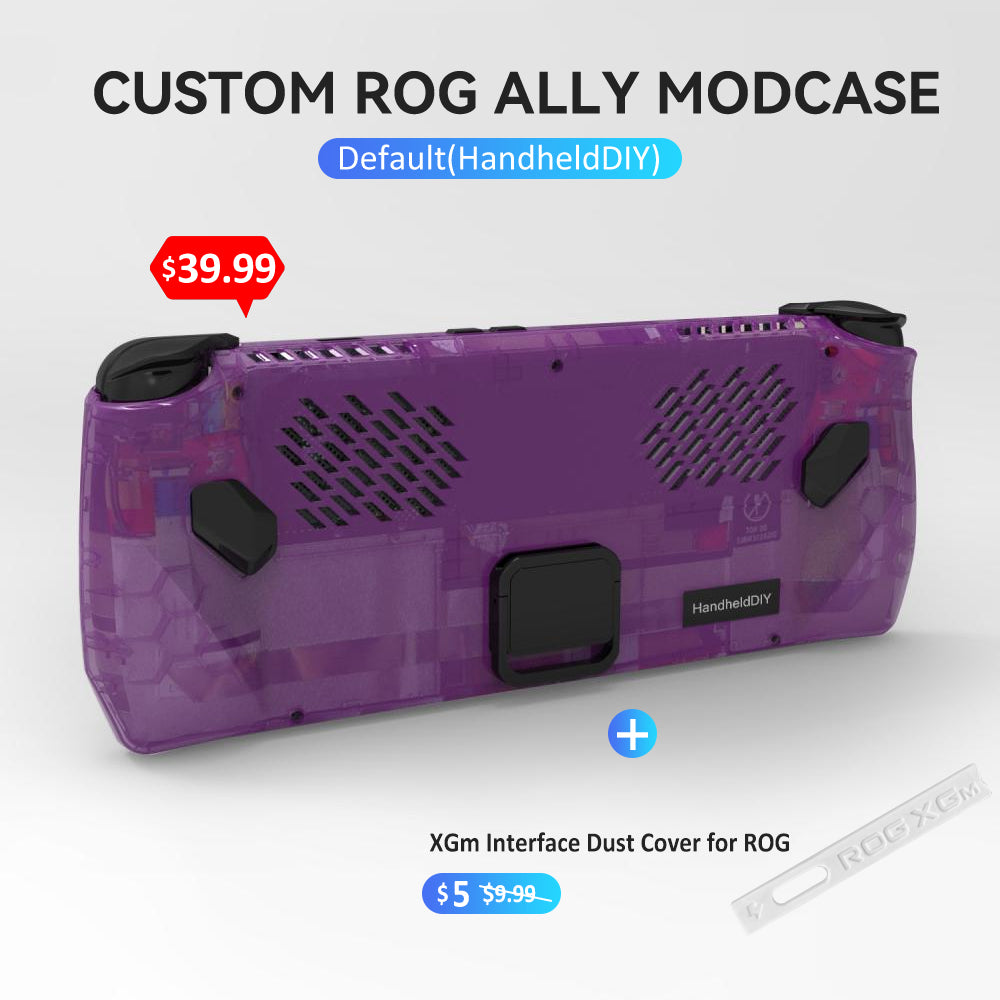 [🔥Hot Sale🔥] Custom ROG Ally Modcase, Lower the Temperature Over 10%, Aluminum Alloy Kickstand and Nameplate, Cyberpunk Engraving Service