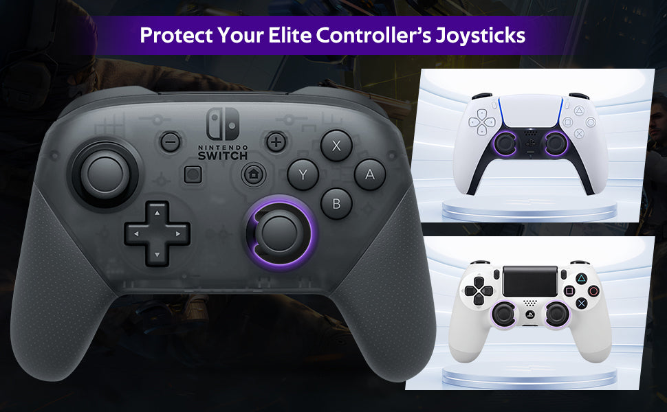 1 Pair of Joystick Protectors for Switch Pro Controller/ PS4 5 Controller/ ROG Ally, Ensuring Durability of Joystick